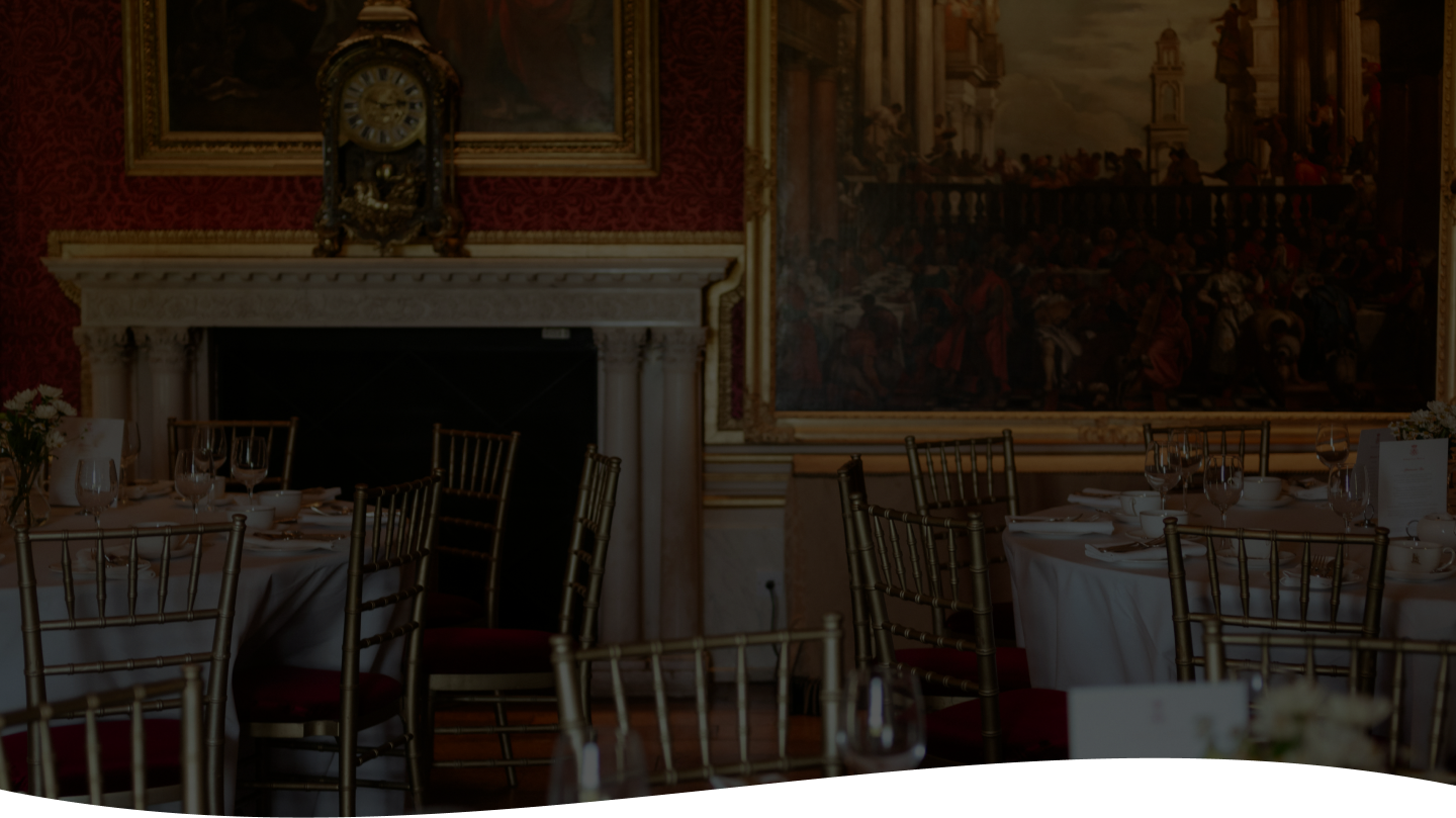 Elegant dining room set for a catered event